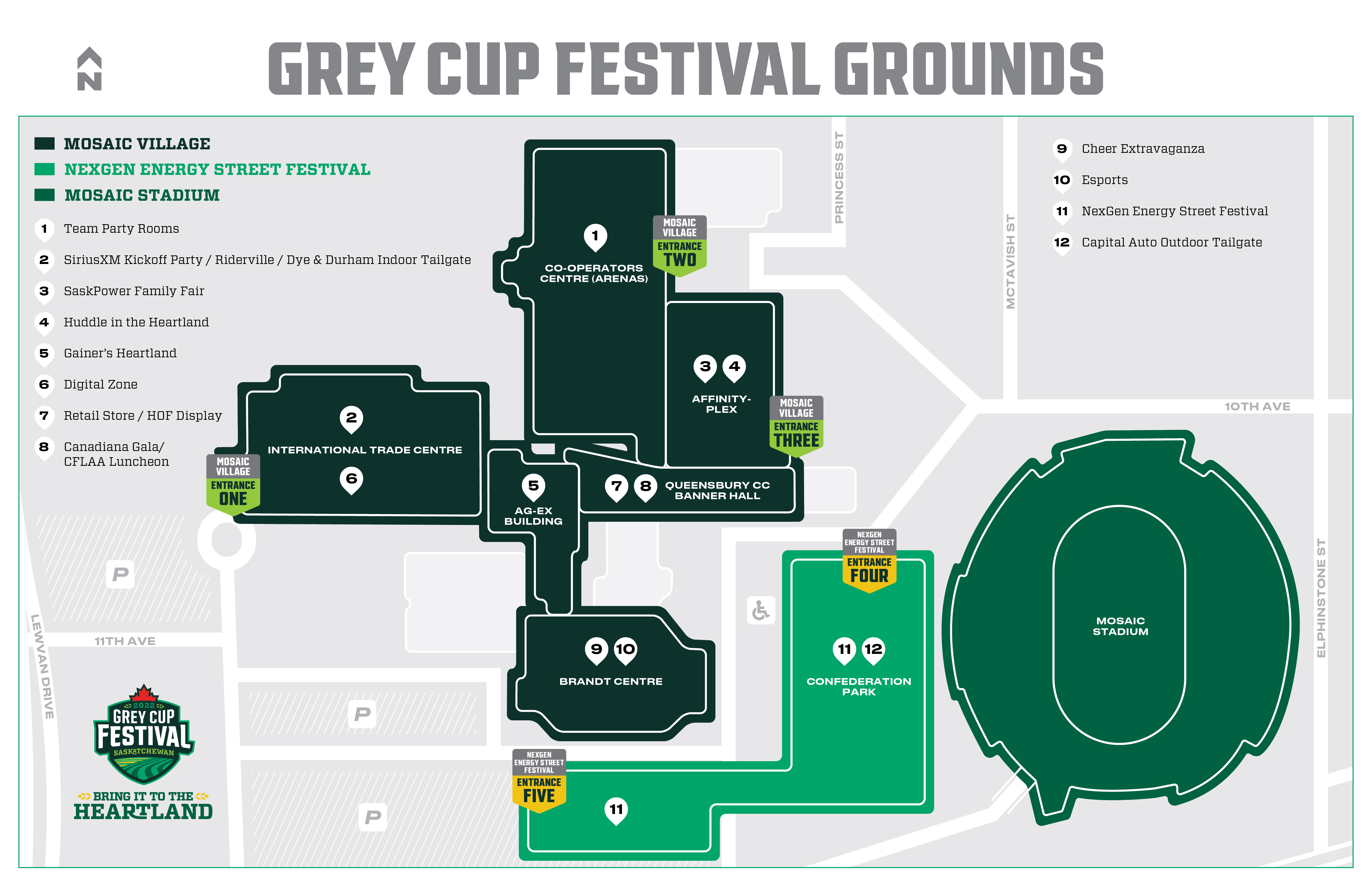 20672 Grey Cup Festival Map and Schedule D11 0190